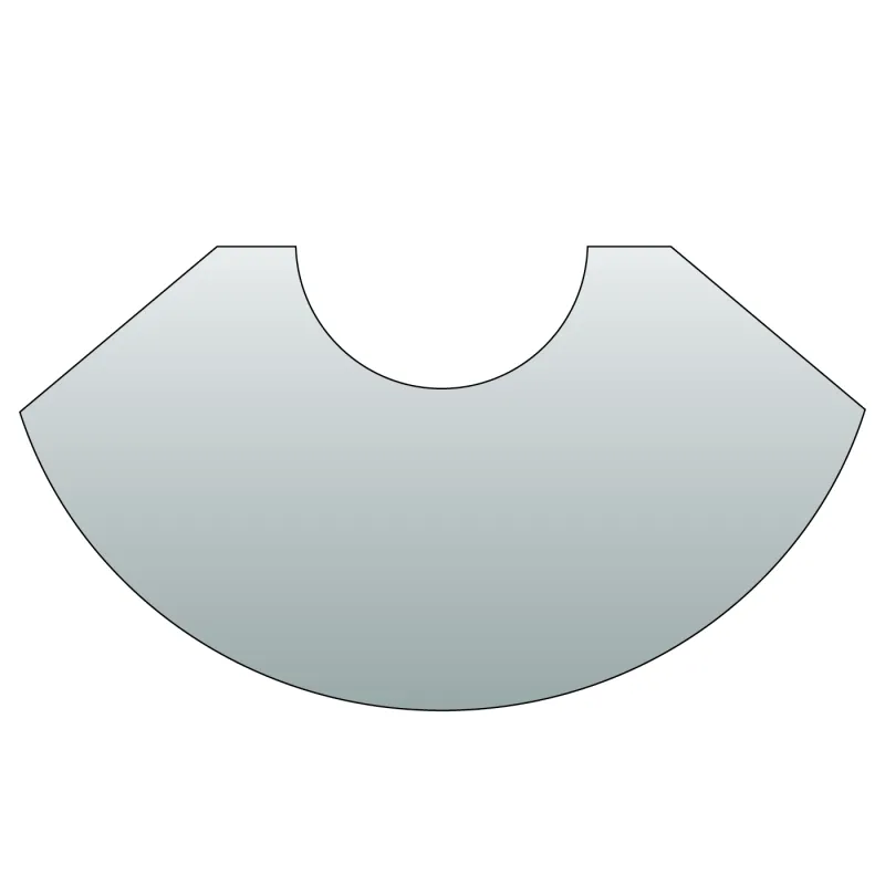 Glas-Vorlegeplatte für runde Kaminöfen, klein