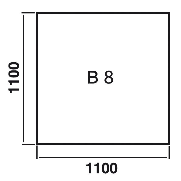 Bodenplatte Quadrat B8