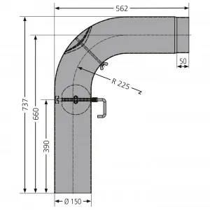 Rohrset, gezogen incl. Drosselklappe