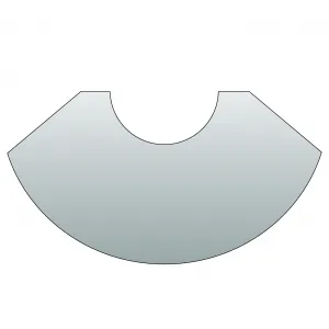 Glas-Vorlegeplatte für runde Kaminöfen, klein