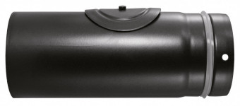Pellet-Rohr mit Revisionsöffnung Schwarz emailliert 250 mm